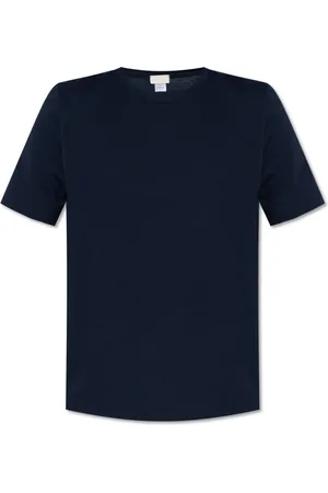Hanro Tops, Dames, Blauw, XL, Katoen, Crewneck T-shirt