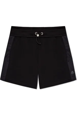 Moose Knuckles Korte broeken, Dames, Zwart, L, Katoen, Mixmedia shorts