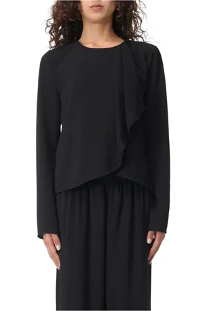 Giorgio Armani Blouses & Shirts, Dames, Zwart, L, Polyester, Stijlvolle Jassen