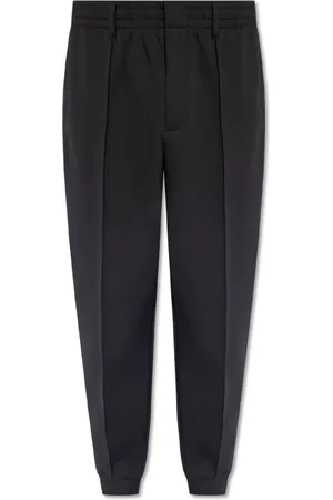 Emporio Armani Broeken, Heren, Blauw, M, Katoen, Trainingsbroeken met logo