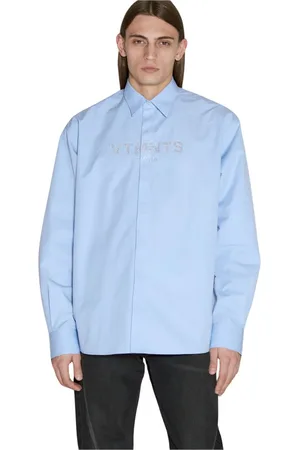 VTMNTS Overhemden, Heren, Blauw, S, Katoen, Shirts