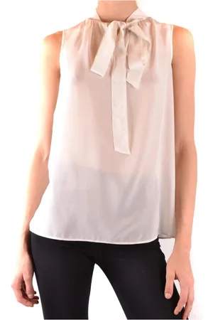 Moschino Tops, Dames, Wit, M, Mouwloze Top