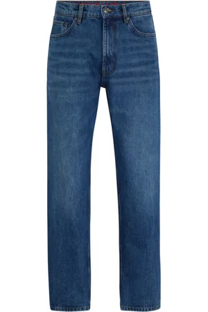HUGO BOSS Jeans, Heren, Blauw, W31 L34, Katoen, Straight Jeans