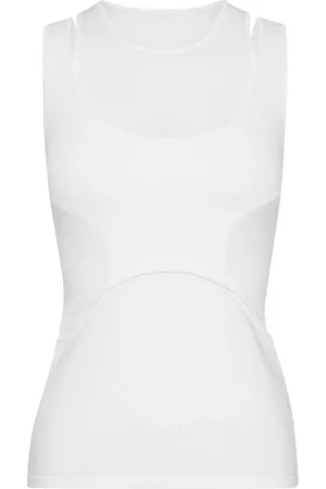 DION LEE Tops, Dames, Wit, S, Katoen, Mouwloze Top