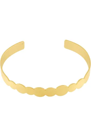 Dansk Copenhagen Accessoires, Dames, Geel, ONE Size, Minimalistische Dot Armband Goudkleurig