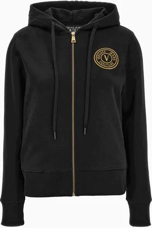 VERSACE Sweatshirts & Hoodies, Dames, Zwart, M, Zip-throughs