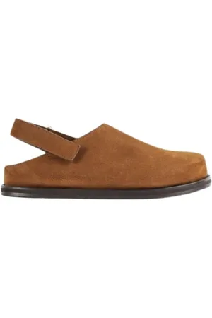 STUDIO NICHOLSON Schoenen, Heren, Bruin, 41 EU, Suède, Bruine Suède Muiltjes Bandjes Ronde Neus