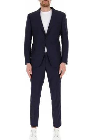 Emporio Armani Pakken, Heren, Blauw, M, Wol, Luxe Single Breasted Pak