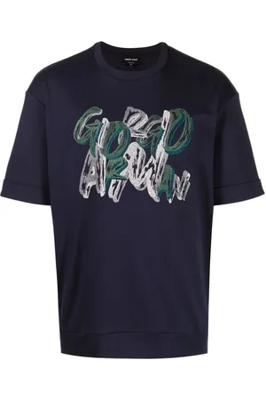Giorgio Armani Tops, Heren, Blauw, L, Katoen, Hoodies