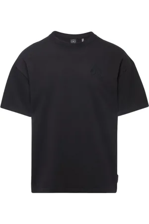 Moose Knuckles Tops, Heren, Zwart, S, Katoen, T-Shirts
