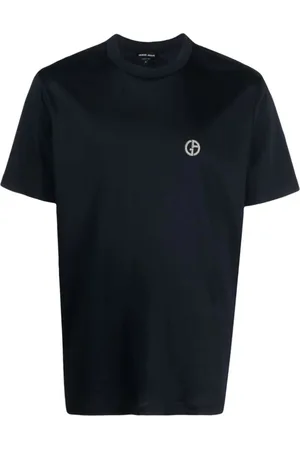 Giorgio Armani Tops, Heren, Blauw, 4Xl, Katoen, T-Shirts
