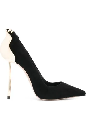 LE SILLA Schoenen, Dames, Zwart, 38 EU, Leer, Elegant Zwart Fluweel Hoge Hakken