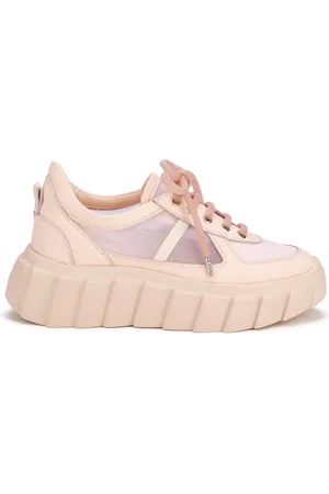 AGL ATTILIO GIUSTI LEOMBRUNI Schoenen, Dames, Roze, 40 EU, Leer, Roze Casual Gesloten Sleehak Sneakers