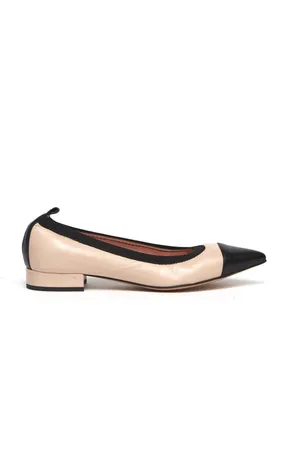 ANNA F. Schoenen, Dames, , 37 EU, en zwart leren ballerina
