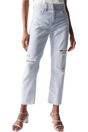 Salsa Jeans, Dames, Blauw, W26, Denim, Cropped Jeans