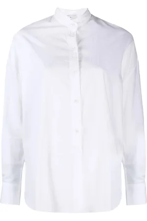 Vince Blouses & Shirts, Dames, Wit, L, Katoen, Long Sleeve Tops