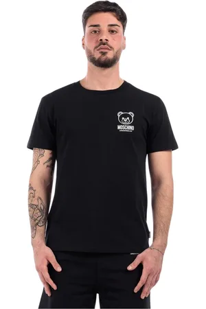Moschino Tops, Heren, Zwart, XS, Katoen, T-Shirts