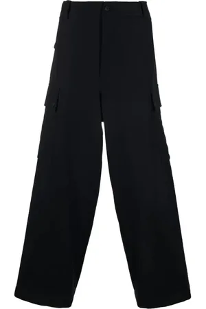 Giorgio Armani Broeken, Heren, Blauw, L, Wol, Straight Broeken