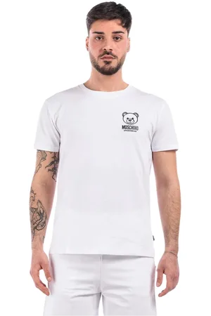 Moschino Tops, Heren, Wit, M, Katoen, T-Shirts