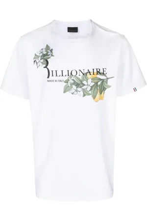BILLIONAIRE Tops, Heren, Wit, L, Katoen, T-Shirts