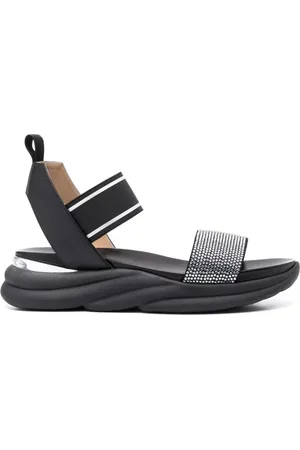 BALDININI Schoenen, Dames, Zwart, 38 EU, Leer, Flat Sandalen