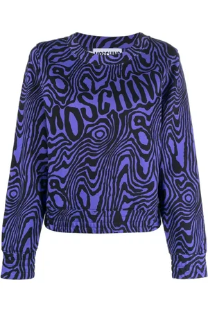 Moschino Sweatshirts & Hoodies, Dames, Blauw, M, Katoen, Hoodies