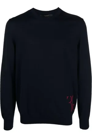BILLIONAIRE Truien, Heren, Blauw, L, Wol, Polo Shirts