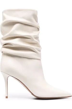 LE SILLA Schoenen, Dames, Wit, 37 1/2 EU, Leer, Enkellaarsjes