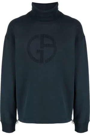 Giorgio Armani Truien, Heren, Blauw, M, Katoen, Hoodies