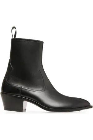 Bally Schoenen, Dames, Zwart, 39 EU, Leer, Zwarte Casual Gesloten Lage Hak Bootie