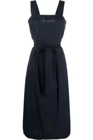 Vince Kleedjes, Dames, Blauw, L, Katoen, Midi Kleedjes