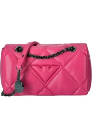 Emporio Armani Tassen, Dames, Roze, ONE Size, Leer, Stijlvolle leren portemonnee