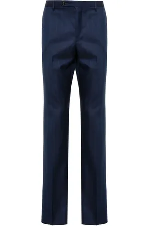 ROTA Broeken, Heren, Blauw, XL, Wol, Straight Broeken