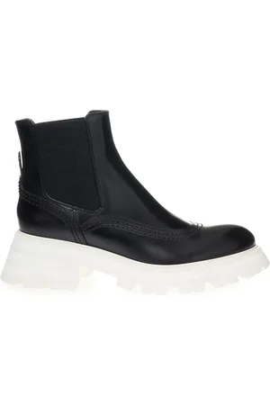 Alexander McQueen Schoenen, Dames, Zwart, 37 EU, Leer, Chelsea Boots