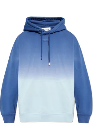 Lanvin Sweatshirts & Hoodies, Heren, Blauw, M, Katoen, Hoodie met Logo