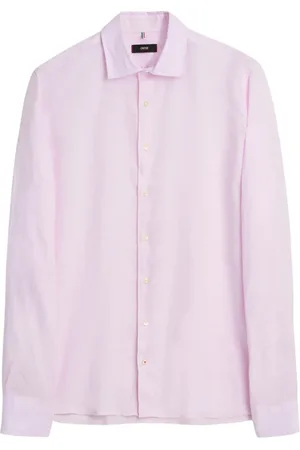 Cinque Overhemden, Heren, Roze, L, Linnen, Casual Shirts