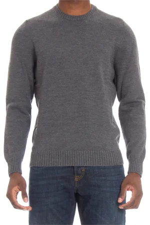 DRUMOHR Truien, Heren, Grijs, M, Wol, Round-neck Truien