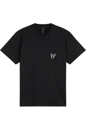 Neil Barrett Tops, Heren, Zwart, S, Katoen, Dubbele Bolt T-Shirt