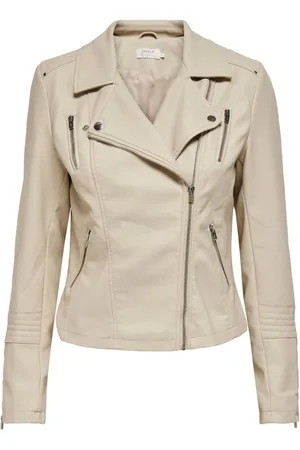 ONLY Jassen, Dames, , L, Polyester, 15153079 - Onlgemma Faux Leather Biker OTW Noos