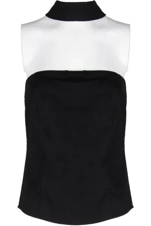 VIVETTA Tops, Dames, Zwart, S, Katoen, Sleeveless Tops