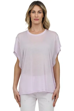 Dondup Tops, Dames, Roze, S, Katoen, Jersey T-shirt
