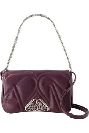 Alexander McQueen Tassen, Dames, Paars, ONE Size, Katoen, Fabric shoulder-bags