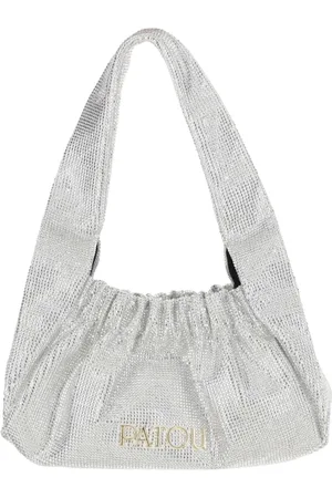 Patou Tassen, Dames, Grijs, ONE Size, Satijn, Bags