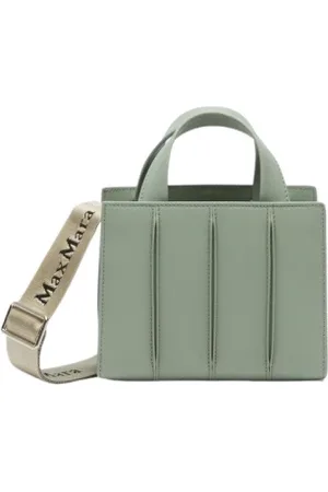 Max Mara Tassen, Dames, Groen, ONE Size, Leer, Trendy Whitney Mini Leren Tas