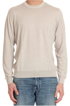 DRUMOHR Truien, Heren, Grijs, M, Wol, Round-neck Truien
