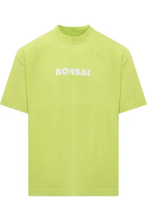 BONSAI Tops, Heren, Groen, M, Logo Crew Neck T-Shirt
