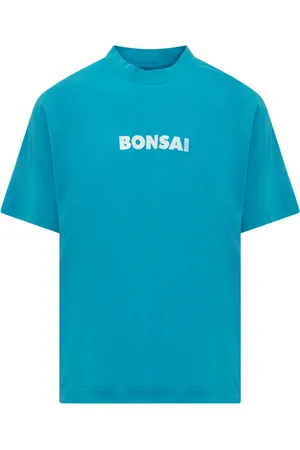 BONSAI Tops, Heren, Blauw, M, Logo Crewneck T-shirt