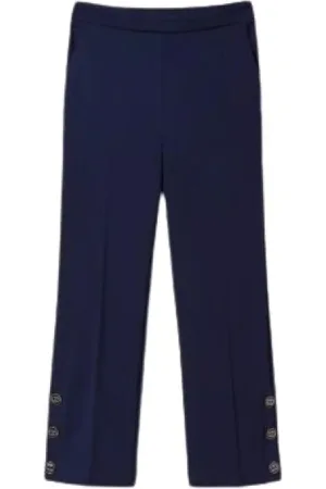Twin-Set Broeken, Dames, Blauw, M, Polyester, Straight Broeken