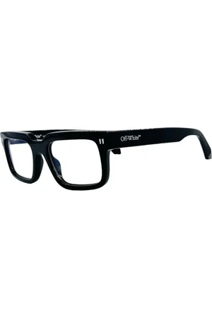 OFF-WHITE Accessoires, unisex, Zwart, ONE Size, Rechthoekige Clip-on Zonnebril