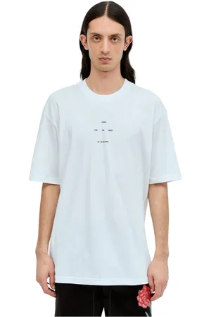 SONG FOR THE MUTE Tops, Heren, Wit, S, Katoen, T-Shirts